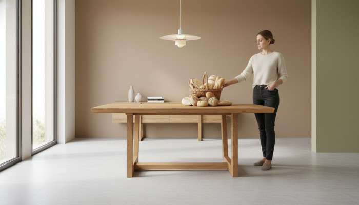 Eettafel Keukentafel Bruine Eettafels Houten Eettafel Stijl Modern bruin