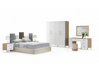 Slaapkamer set Bed 2x Nachtkastje Commode 7delig Design Luxe