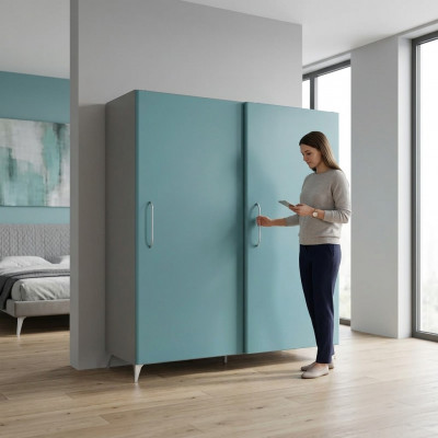 Kledingkast Slaapkamer Modern Kast Kledingtijken Turkoois Groen