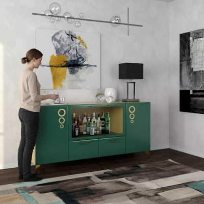 Dressoir Luxe nieuw Groene console Sideboards Modern Woonkamer Kommoden Hout