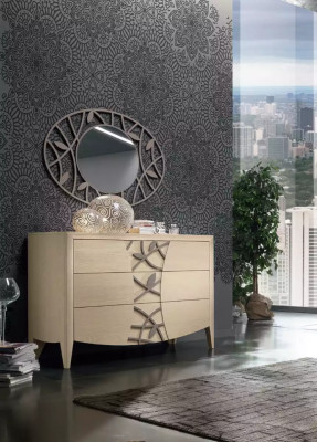 Slaapkamer set compleet bed 2x nachtkastje dressoir 5-delig nieuw beige