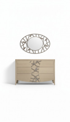Slaapkamer ladenkast spiegel dressoir ladenkasten hout modern design luxe