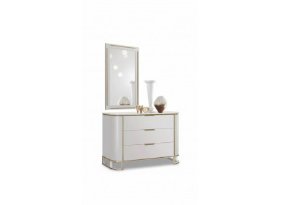 Slaapkamer set commode spiegel Nieuw Luxe Compleet nieuw Wit 2-delig