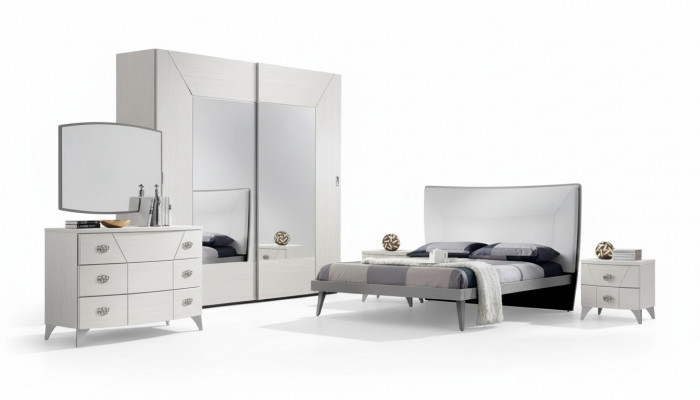 Slaapkamer set Bed 2x Nachtkastjes Commode 6-delige Design Luxe