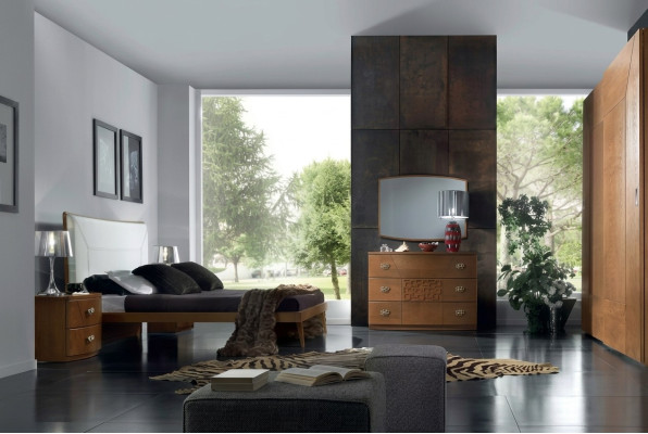 Slaapkamer set Bed 2x Nachtkastje Commode 6-delig Design Luxe Compleet