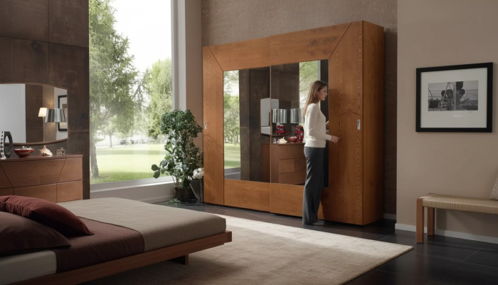 Slaapkamer kledingkast Houten kast Modern bruin Kleerkasten