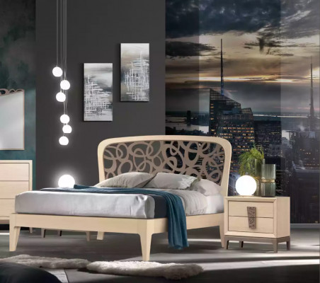 Slaapkamer set Bed 2x Nachtkastjes Kledingkast Design Luxe nieuw 6-delig