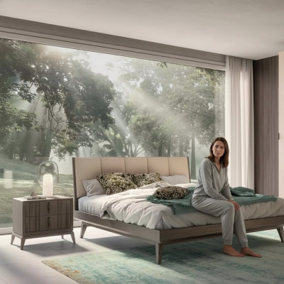 Slaapkamerset Bed 2x Nachtkastjes Design Luxe nieuw 3-delig Modern Bedden