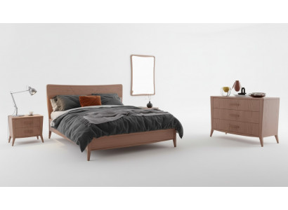 Slaapkamerset Bed 2x Nachtkastjes Commode Design Luxe Meubelen 4-delig