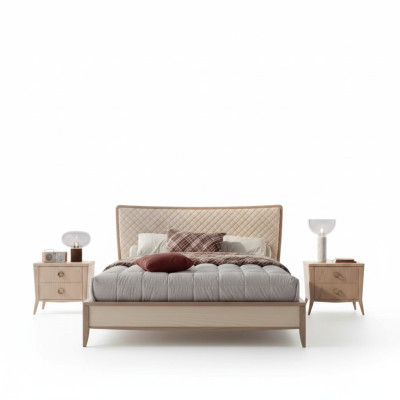 Slaapkamerset Bed 2x Nachtkastjes Design Luxe nieuw 3-delig Modern Hout