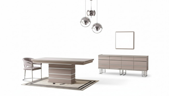 Tafel 6x Stoelen Dressoir Spiegel 9-delige eetkamer set groep garnituur