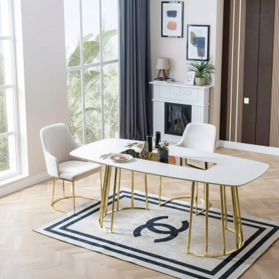 Eettafel Luxe houten keukentafel Eettafel nieuw Stijl Modern wit