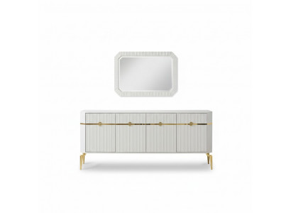 Dressoir Spiegel Ontwerp Meubels Console Hout Woonkamer Designer