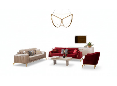 Sofaset 331 Set Woonkamerset Design Modern 3-delig nieuw
