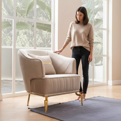 Woonkamer fauteuil meubels draaistoel 1-zits moderne rode design textiel  -  Woonkamer fauteuil meubels draaistoel 1-zit moderne rode design textiel