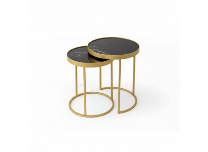Bijzettafel goud Woonkamer meubels Materiaal roestvrij staal Design nieuw