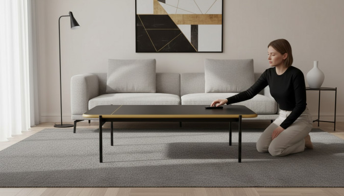 Meubel Tafel Luxe Modern Salontafel Hout Woonkamer Ontwerp zwart