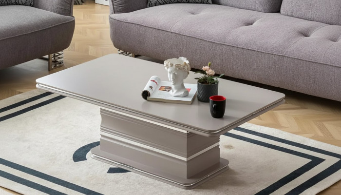 Salontafel nieuw Woonkamertafel Bijzettafel Banktafel beige Hout