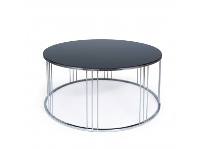Salontafel meubel luxe nieuw zwart modern woonkamer design roestvrij staal.