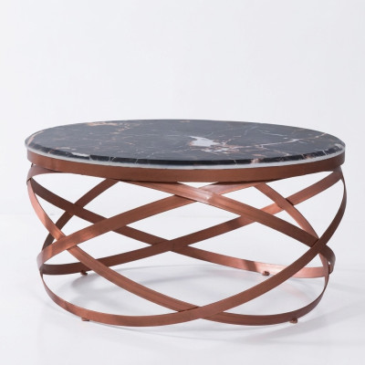 Salontafel rond Meubilair Luxe nieuw zwart Modern Woonkamer Ontwerp bruin
