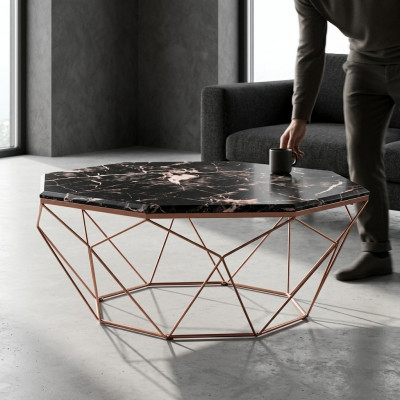 Moderne salontafel bijzettafel van hout, zwarte salontafel