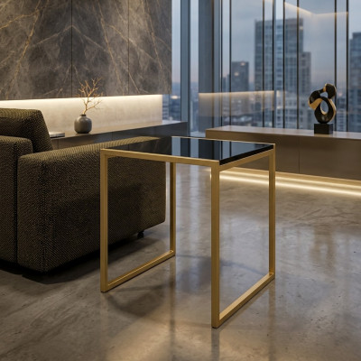 Woonkamer bijzettafel meubels stijl modern materiaal roestvrij staal ontwerp