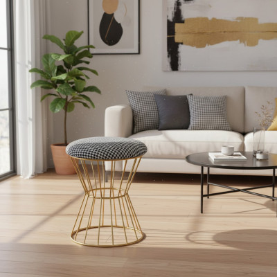 Poef Voetenbank Kubus Luxe Meubels Ontwerp Stijl Lounge Club Stof