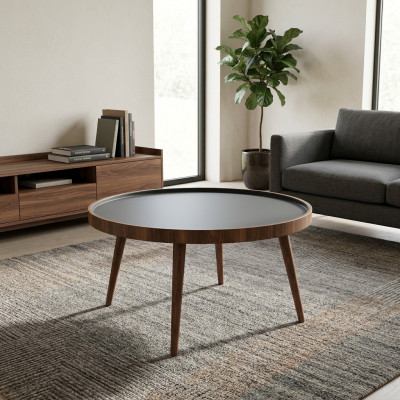 Ronde keukentafel salontafel Kleur Bruin Nieuwe Moderne Stijl Hout