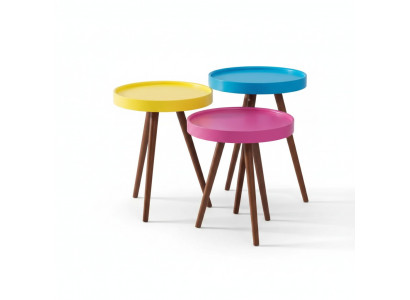 Bijzettafel 3x bruin Woonkamer meubels Materiaal Hout Design nieuw