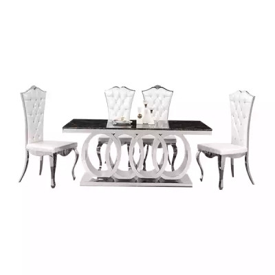 Moderne eettafel van roestvrijstalen eettafel Eettafels Designmeubels Tafels