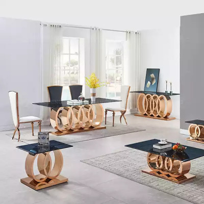 Moderne eettafel van roestvrijstalen eettafel Eettafels Designmeubels Tafels