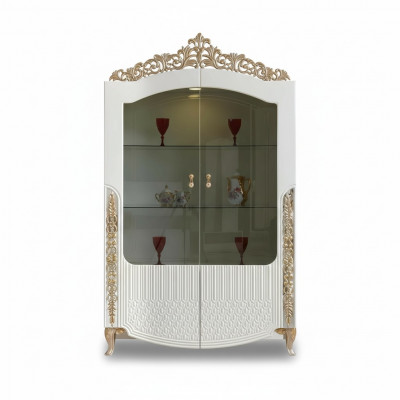 Vitrine boekenrek nieuw Woonkamer Design Meubilair modern Hout/Glas Wit