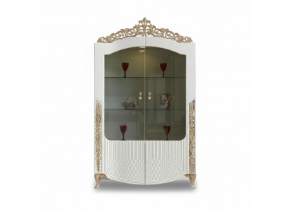 Vitrine boekenrek nieuw Woonkamer Design Meubilair modern Hout/Glas Wit