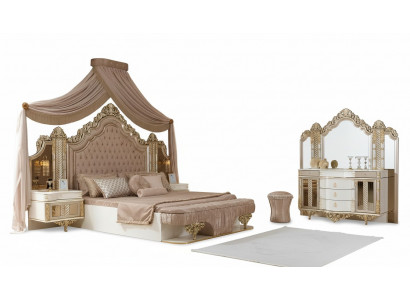 Slaapkamer set Bed 2x Nachtkastjes Kaptafel met spiegel Luxe nieuw
