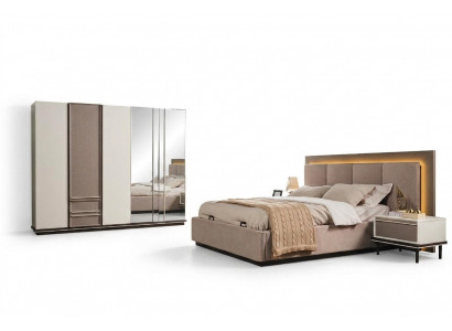 Slaapkamer Set Bed 2x Nachtkastjes Kledingkast Luxe nieuw 4-delig