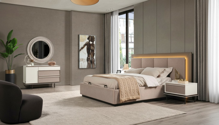 Slaapkamer set Bed 2x Nachtkastjes Kaptafel Luxe nieuw 5-delig design