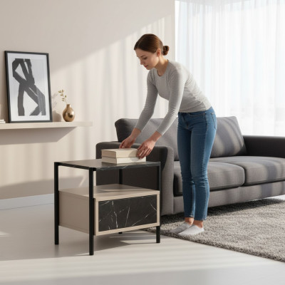 Slaapkamer ontwerper nachttafel ontwerper houten nachtkastje luxe meubels