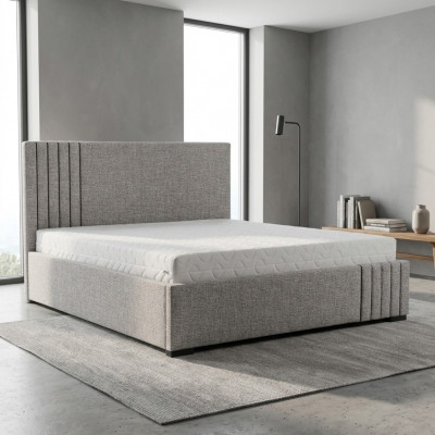 Stijlvol Grijs Tweepersoonsbed Ontwerp Slaapkamer Bedden Groot Hoofdeinde