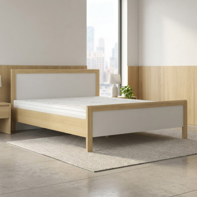 Modern wit tweepersoonsbed slaapkamer bedden hoogwaardig houten frame