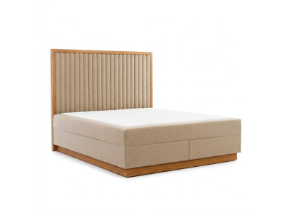 Bruin-beige slaapkamer bed designer bedden tweepersoonsbedden textielbed