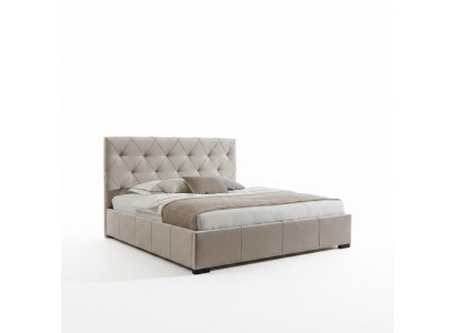 Beige Chesterfield-tweepersoonsbed Textiel Nachtkastjes Slaapkamer Set