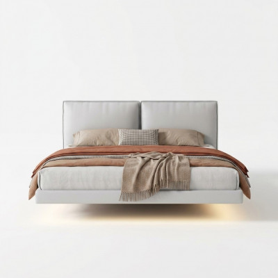 Witte slaapkamer muurbed ontwerperbedden houten frame tweepersoonsbedden