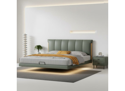 Groene muurbed ontwerper slaapkamer bedden leren bedden textiel bedden