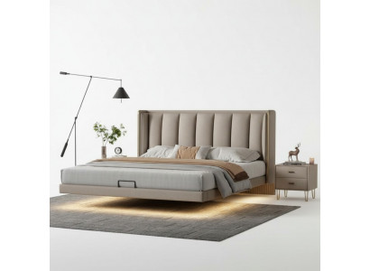 Witte slaapkamer tweepersoonsbed design luxe meubels houten frame bedden