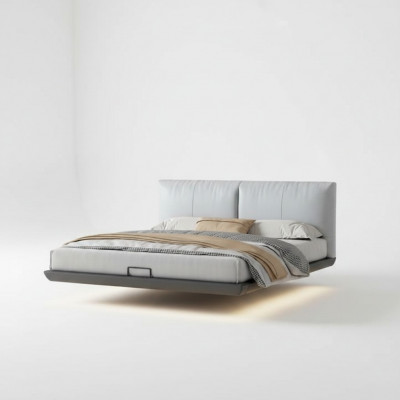 Witte slaapkamer Designer bed Luxe bedden Leren tweepersoonsbedden Nieuw