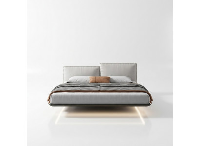 Wit opklapbed Ontwerper LED-bed Moderne slaapkamer Tweepersoonsbed Nieuw