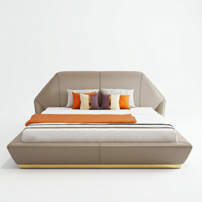 Modern wit tweepersoonsbed slaapkamer bedden ontwerper meubels houten frame