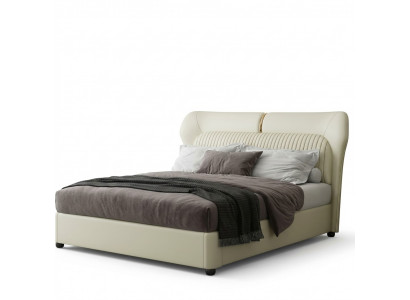 Wit roestvrijstalen bed Moderne slaapkamer Bedden Luxe houten frame Nieuw