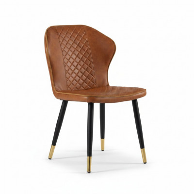 Bruine eetkamerstoel Moderne 1-zits designer fauteuil