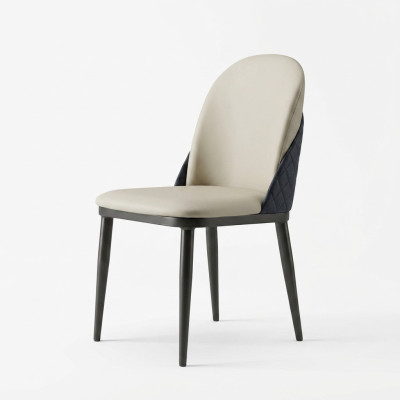 Witgrijze eenzitter Moderne eetkamerstoelen Armstoel Houten meubels